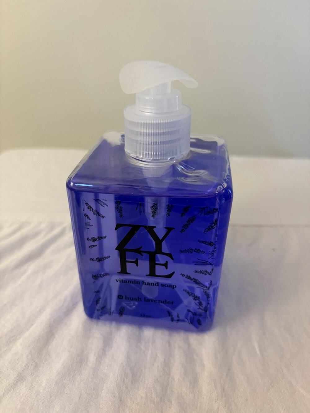 ZYFE Vitamin Hand Soap Hush Lavendar 12 oz Hydration Elasticity Plant Based